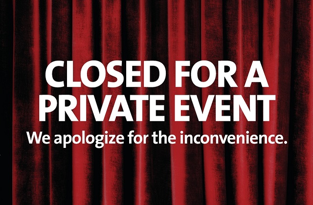 Closed for private event starting with 7PM