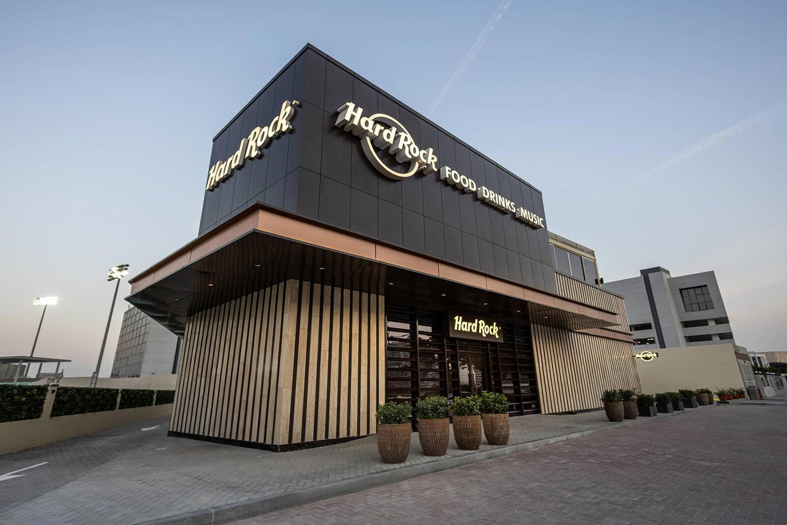 a building with a sign on it