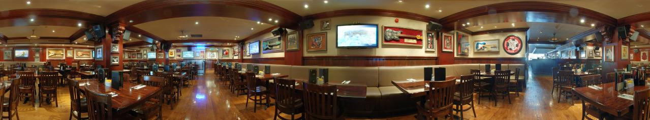 a long shot of a restaurant