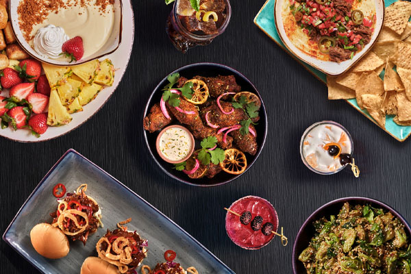 food items on a table