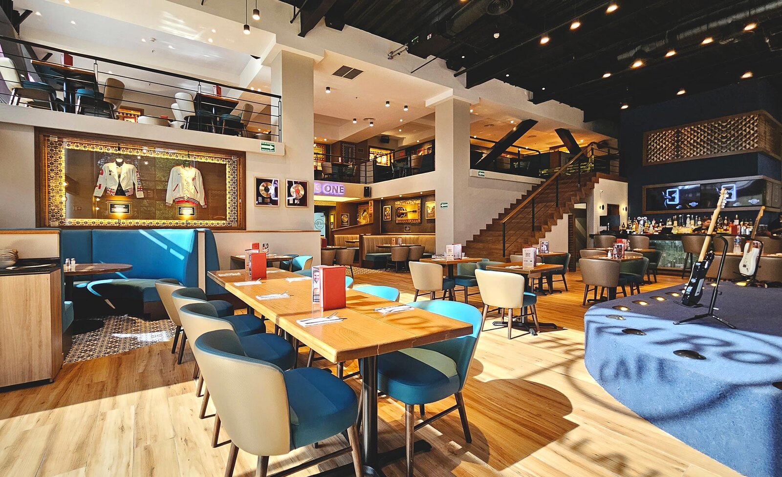 Interior of the Hard Rock Cafe Guadalajara