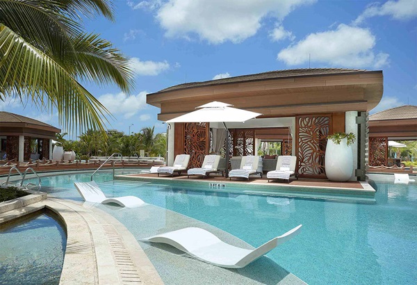 The Guitar Hotel Bora Bora pool cabanas
