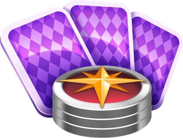 Social casino card collection feature icon
