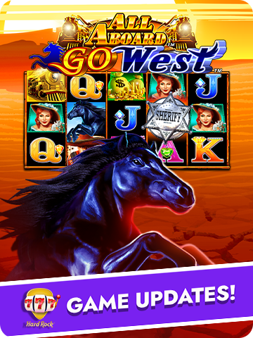 All Aboard Go West Konami slot game in Hard Rock Jackpot Casino