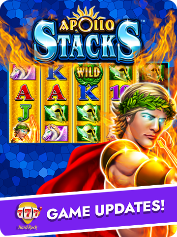 Apollo Stacks AGS slot game in Hard Rock Jackpot Casino