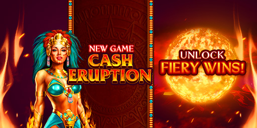 Cash Eruption social casino slot small push notification artwork variant