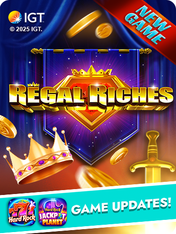 Regal Riches IGT slot game in Hard Rock Jackpot Planet