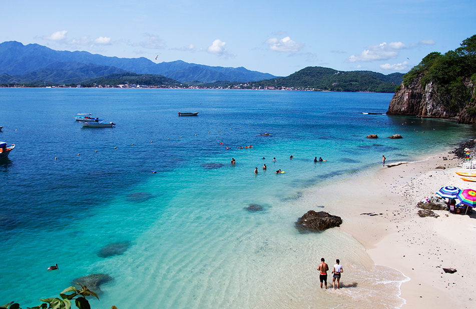 Crystal waters in Coral Island, just 30 minutes away from Sayulita