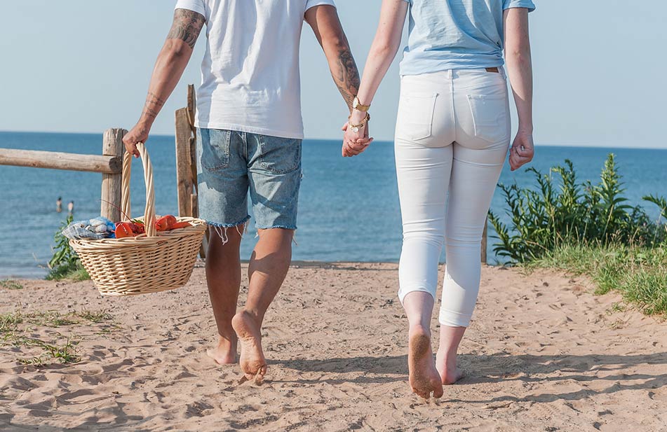 Couple with Picnic Basket