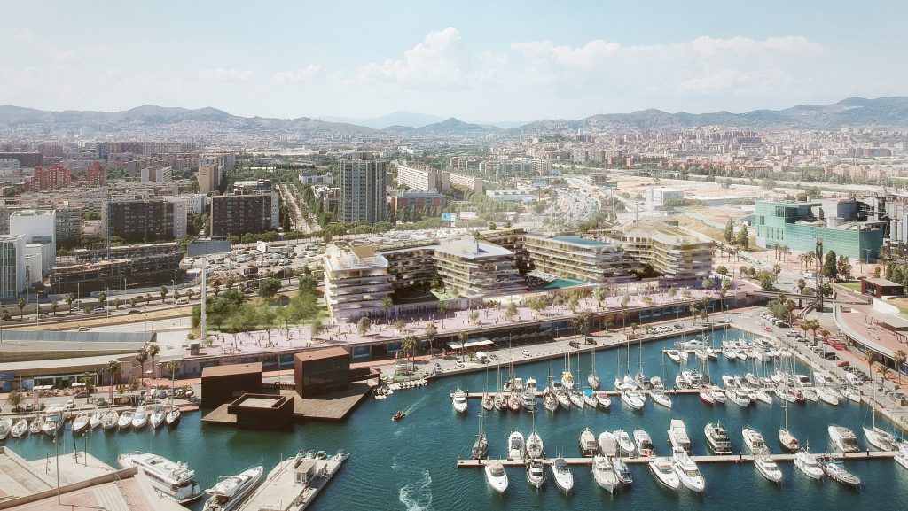 birds eye view of Barcelona