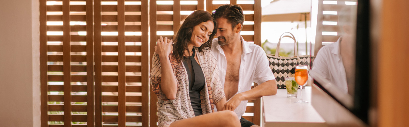 a man and woman sitting together