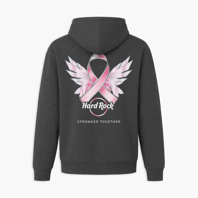 Pinktober 2026 Pullover Fleece Hoodie in Rock Gray