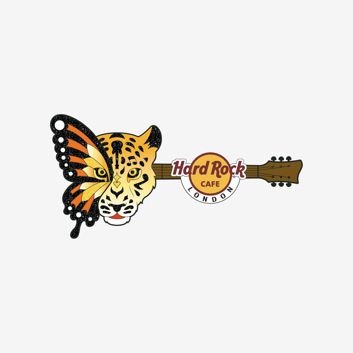 Core Leopard Butterfly Guitar Pin image number 1