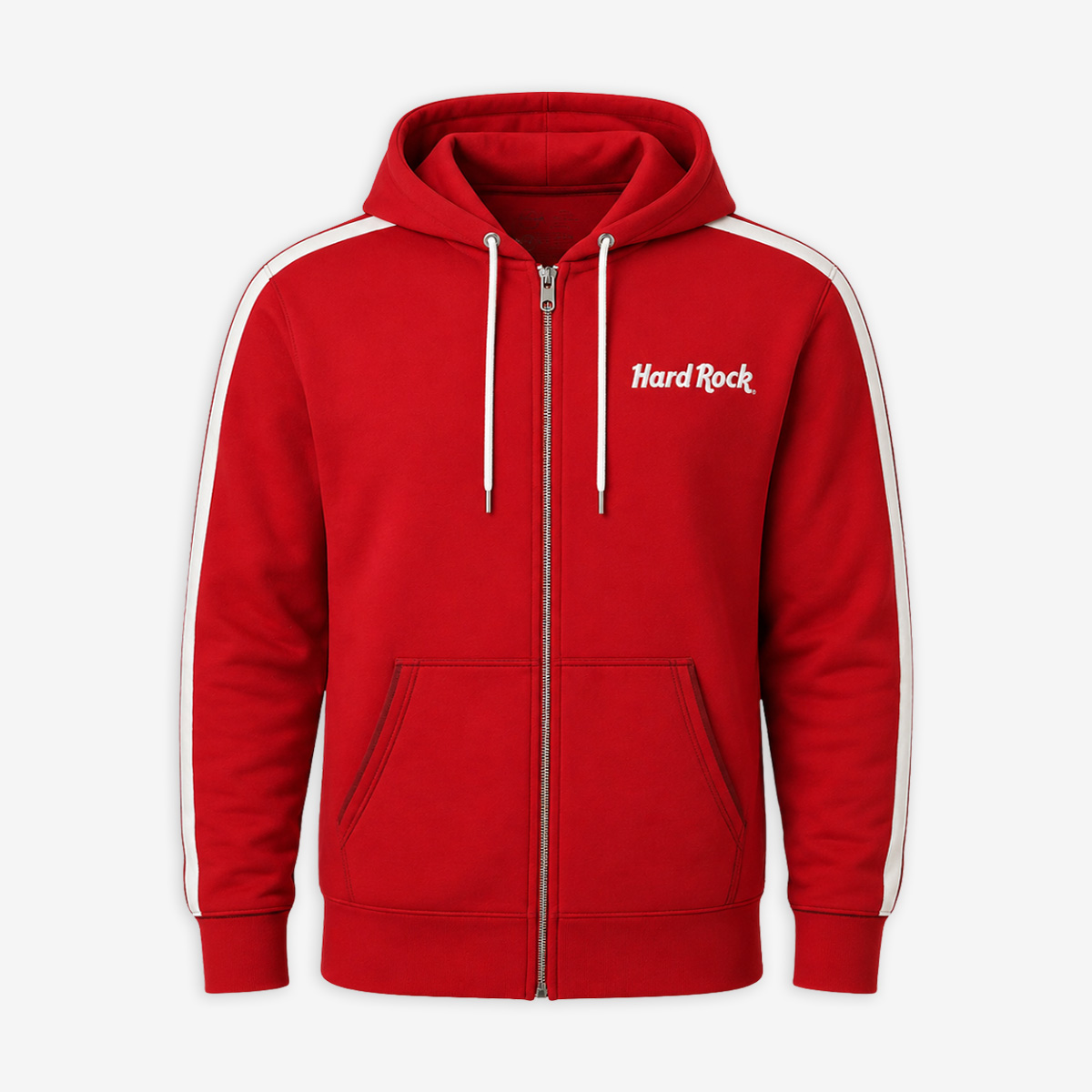 Munich Full Zip Fleece in Red and White image number 2