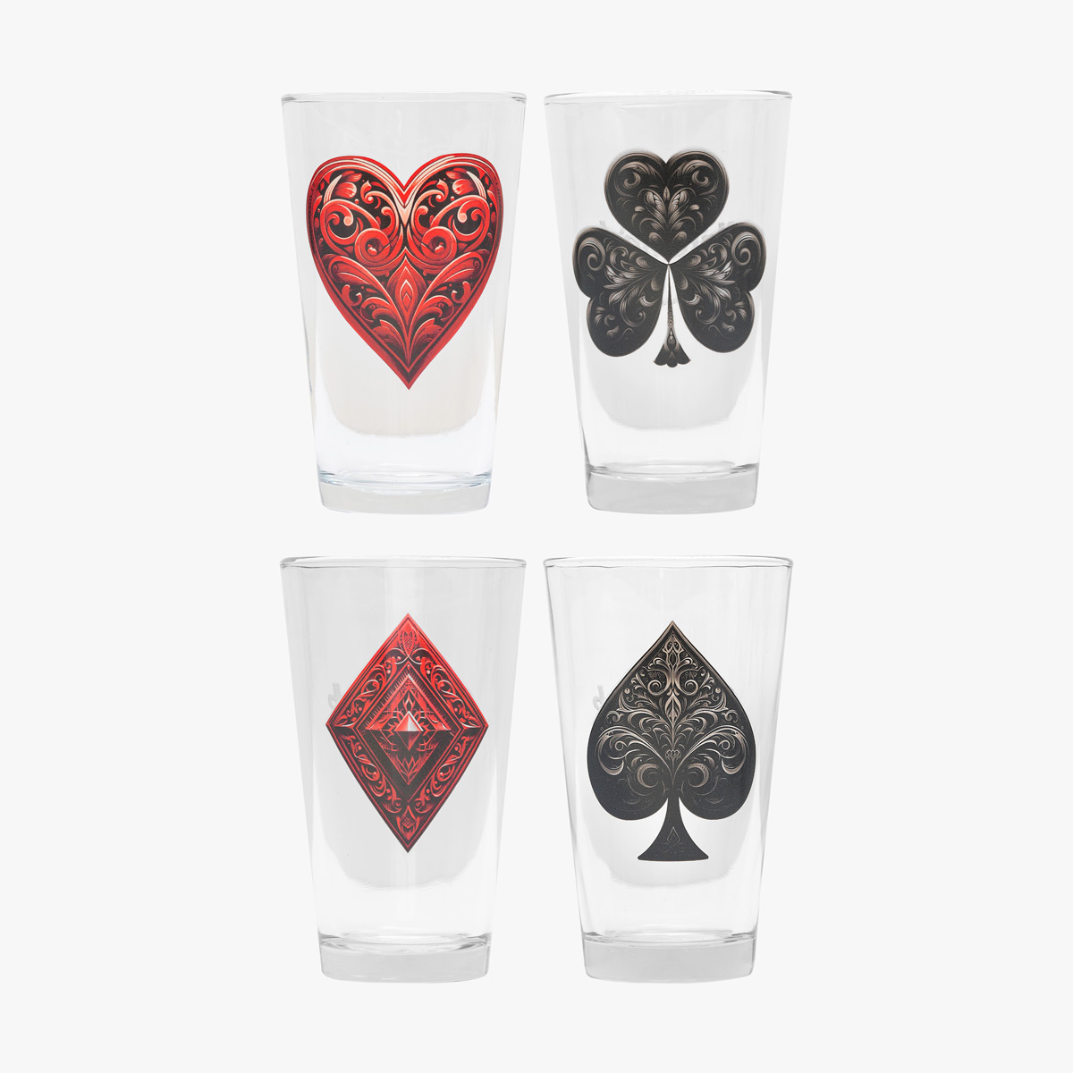 Casino Card Suit Pint Set image number 1