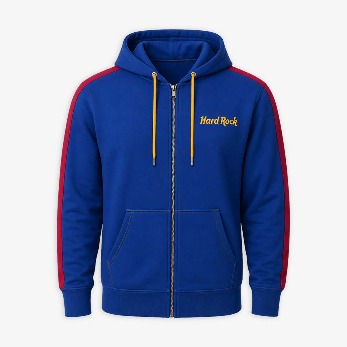 Barcelona Full Zip Fleece in Blue and Red image number 2