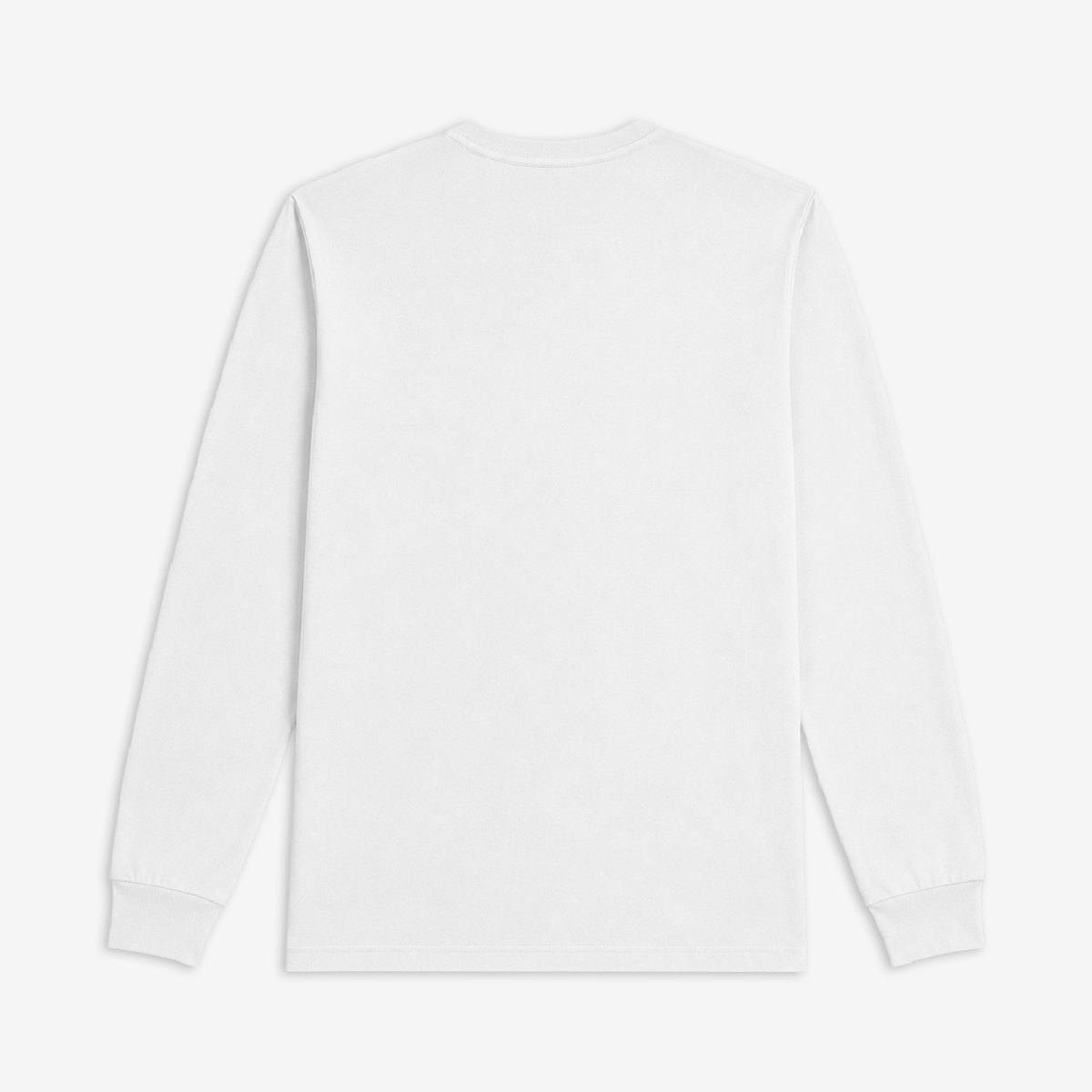Adult Fit Vinyl Logo Longsleeve Tee in White image number 2