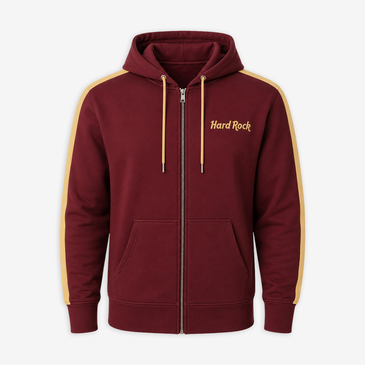 Rome Full Zip Fleece in Maroon and Gold image number 2