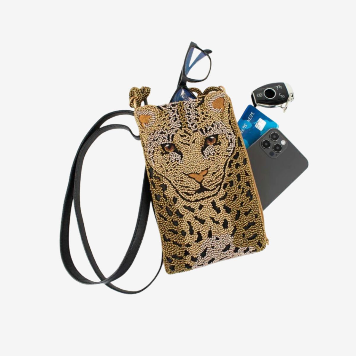 Mary Frances Gone Wild Leopard Phone Bag image number 5