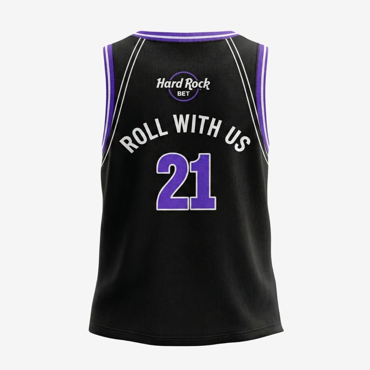Bet Basketball Jersey in Black and Purple image number 2