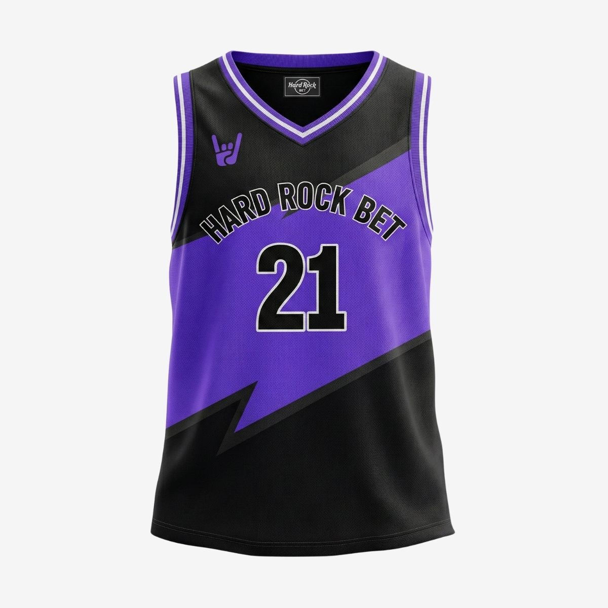 Bet Basketball Jersey in Black and Purple image number 1